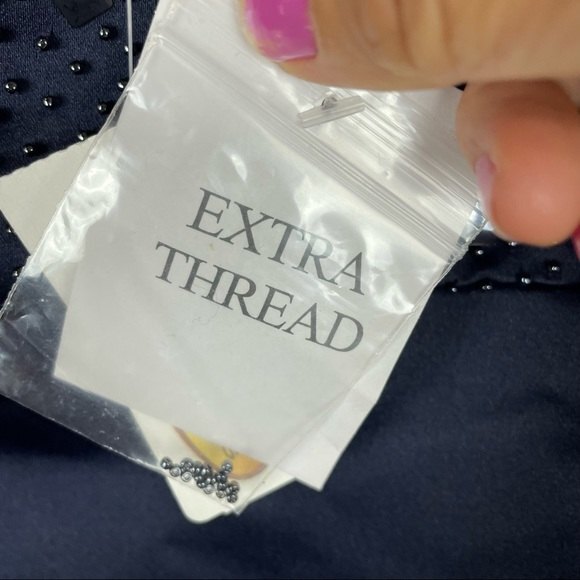 Talbots v neck beaded night dress fit and flare 6 NWT - Picture 7 of 8